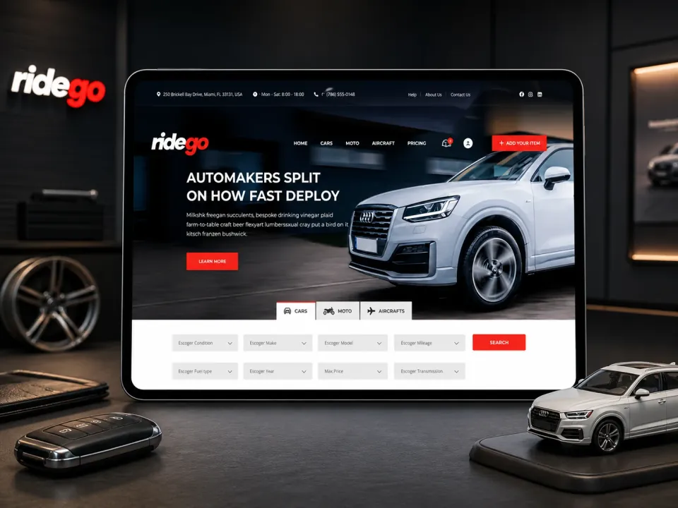 Sitio web · Marketplace de vehículos