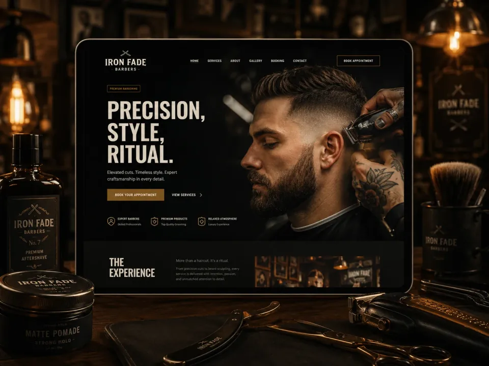 Sitio web · Barbería