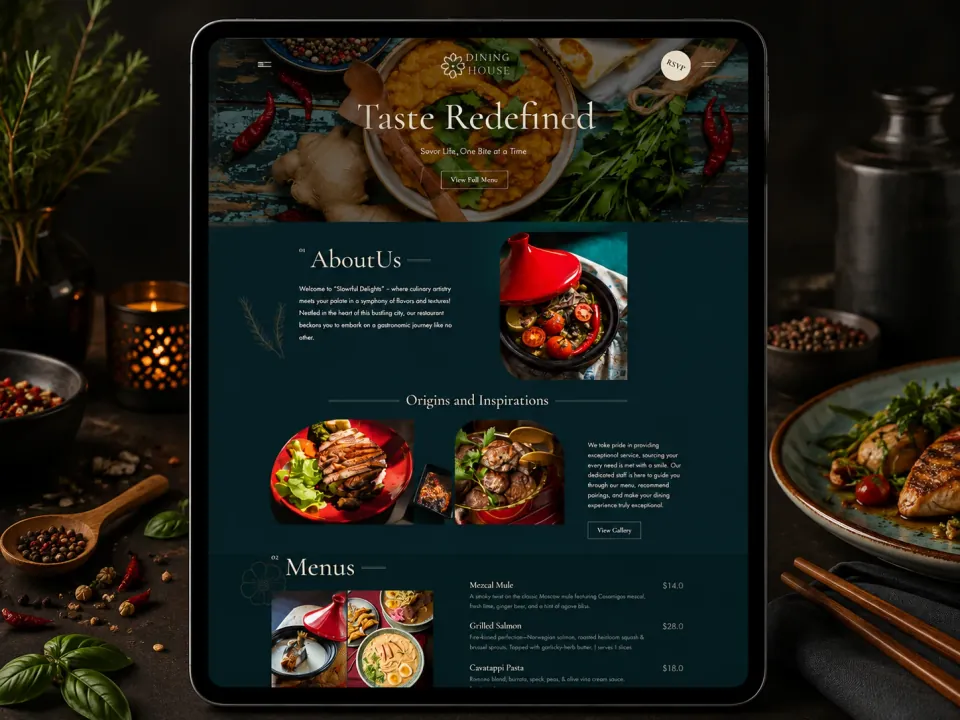 Sitio web · Restaurante asiático